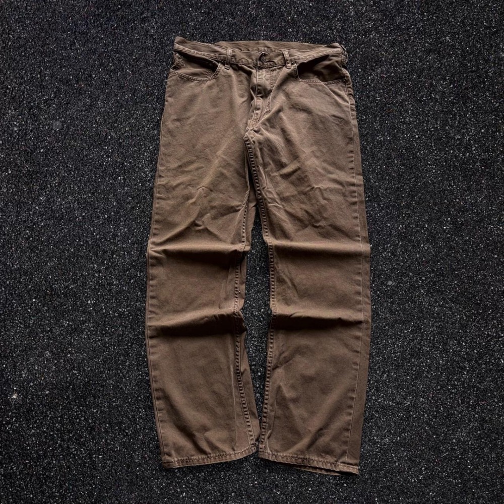 Polo Ralph Lauren Mens Brown Canvas Twill Straight Leg Pants 36x32